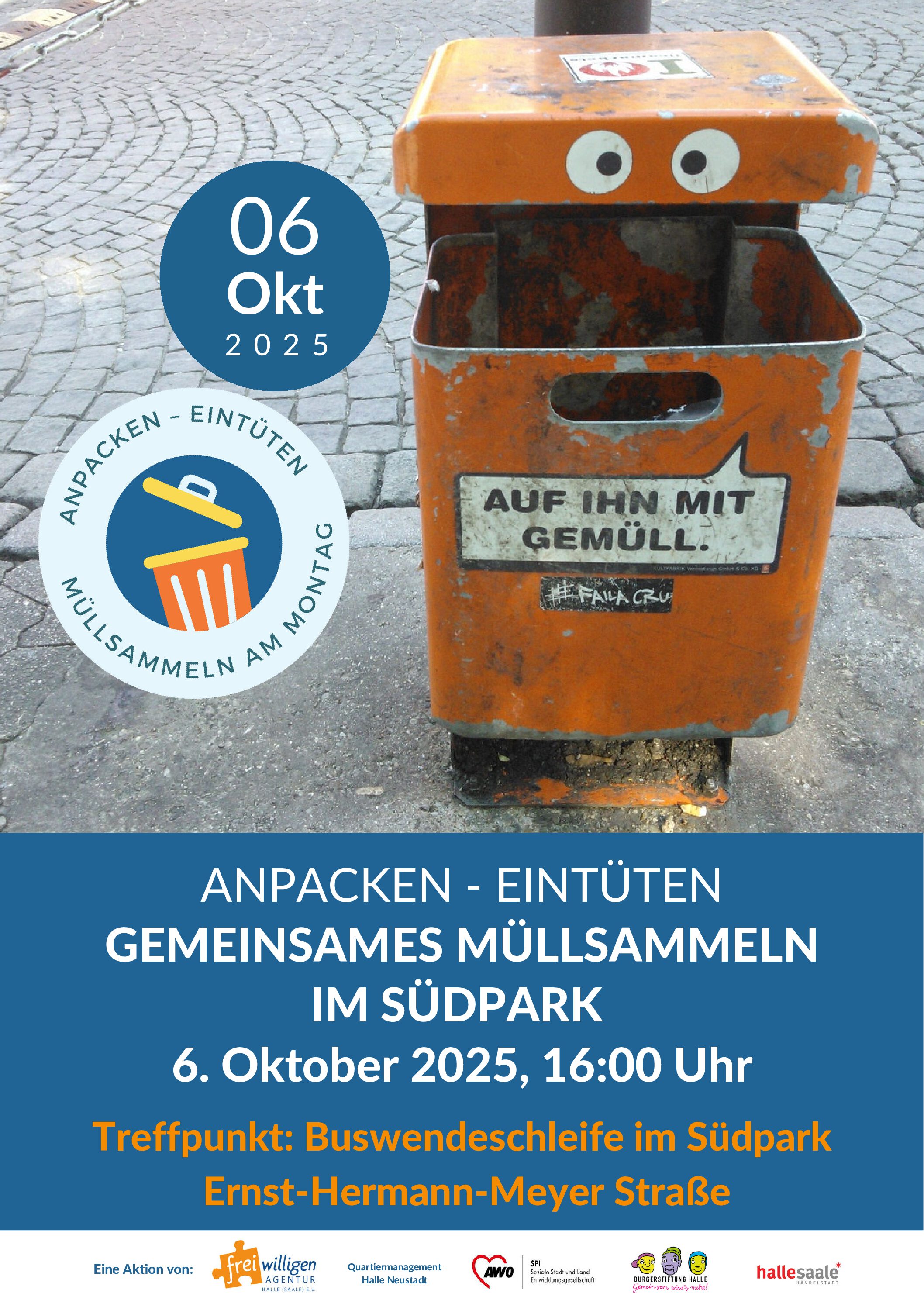 Müllsammel-Aktion „Anpacken – Eintüten“