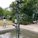 9 Tauben aus Metall